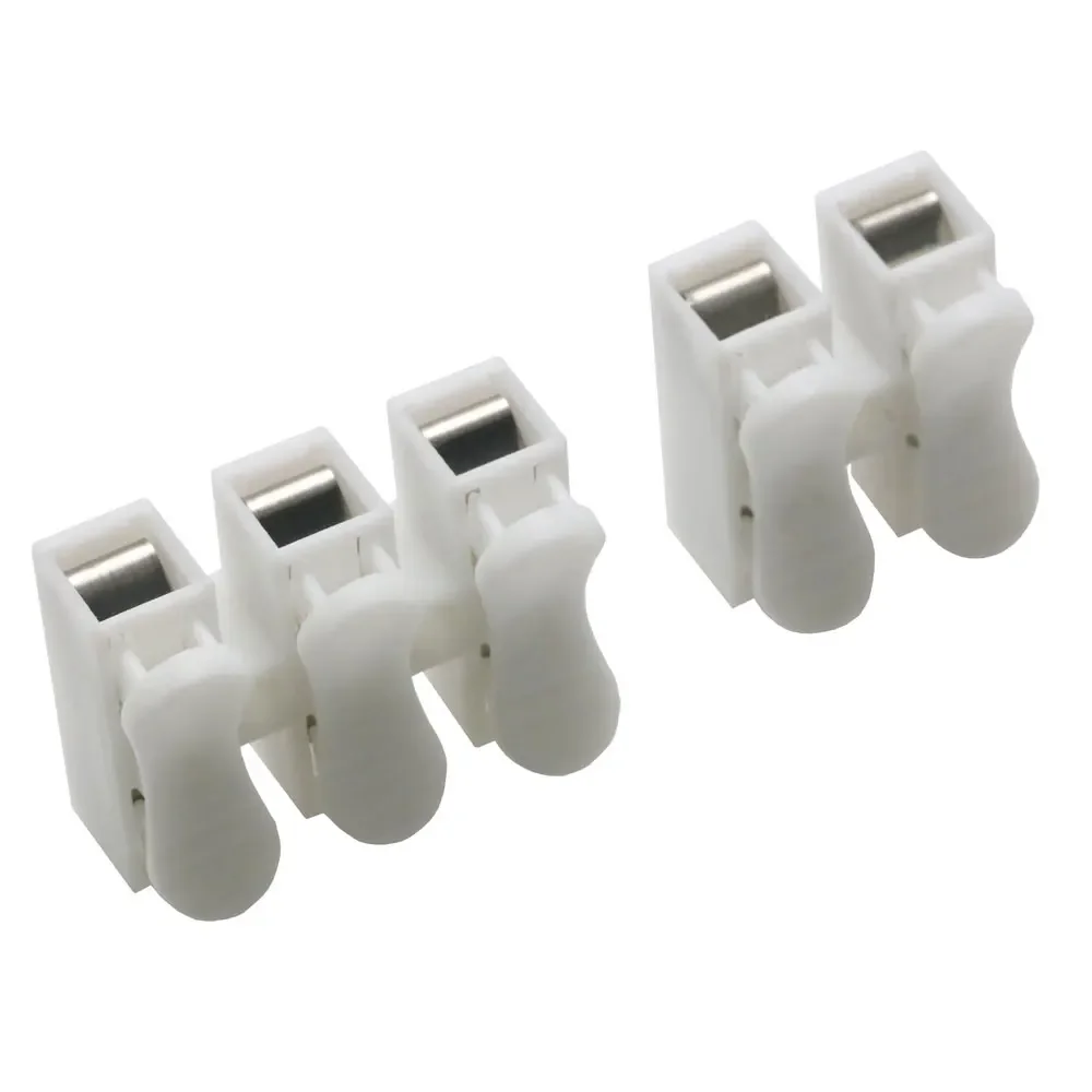 10/50Pcs No Solding Quick 2P 3P Cable Wire Connector No Screw Terminal Block Spring Clamp