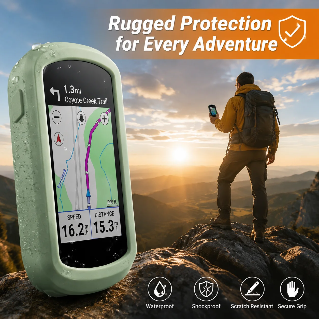 Bicycle Computer Silicone Case for Garmin Explore 2 Anti Collision Protective Cover Shockproof Bumper Shell Cycling Accessories