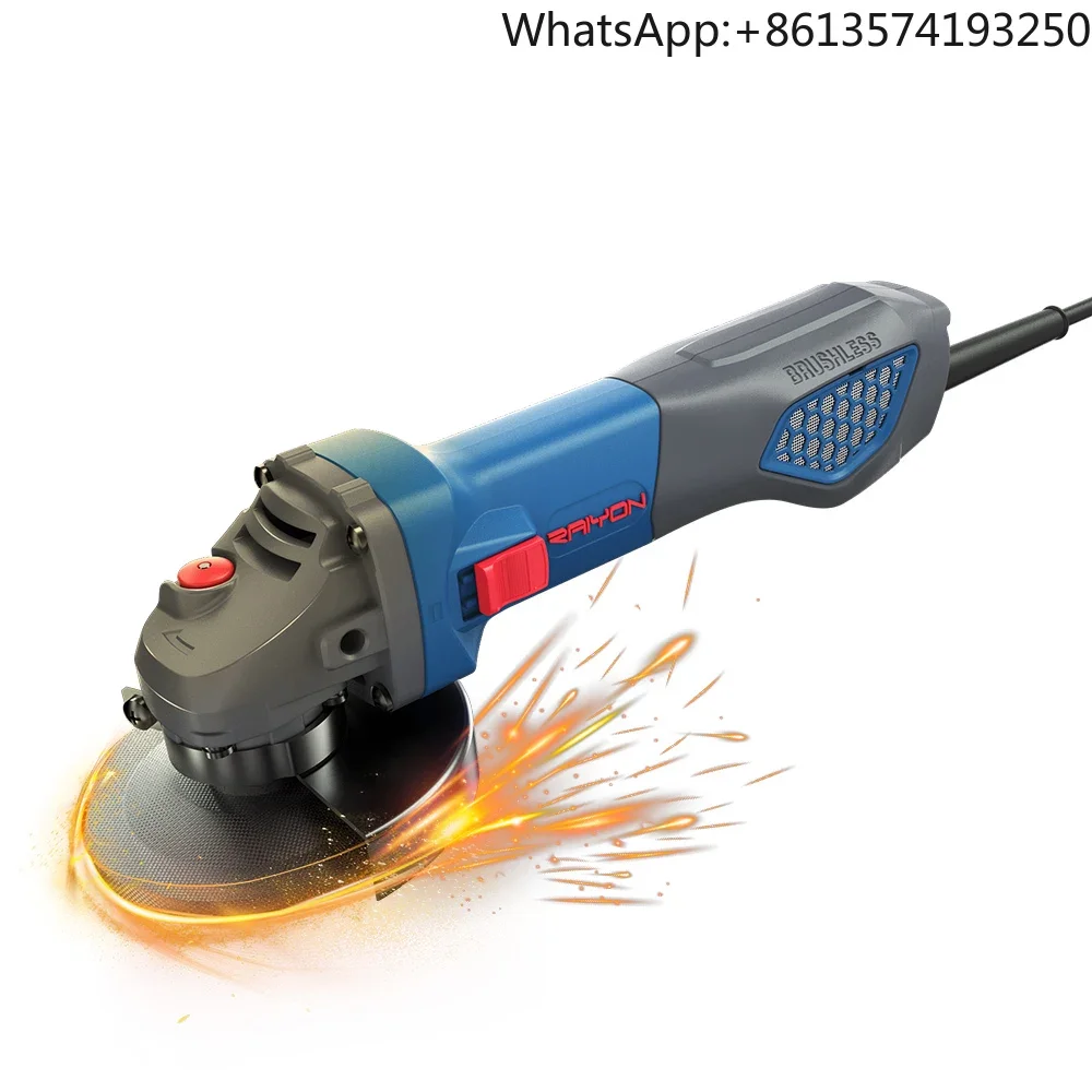 

New Professional Brushless 4-inch/5-inch Heavy-duty Corded Angle Grinder Paddle Switch 100mm 1200W Cutting/Polishing Machine