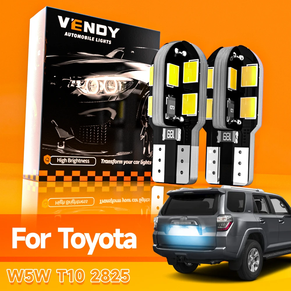 

2 шт. светодиодная лампа освещения номерного знака W5W T10 лампа Canbus для Toyota Camry 4Runner Avalon Corolla RAV4 Yaris C-HR Prius C V Matrix