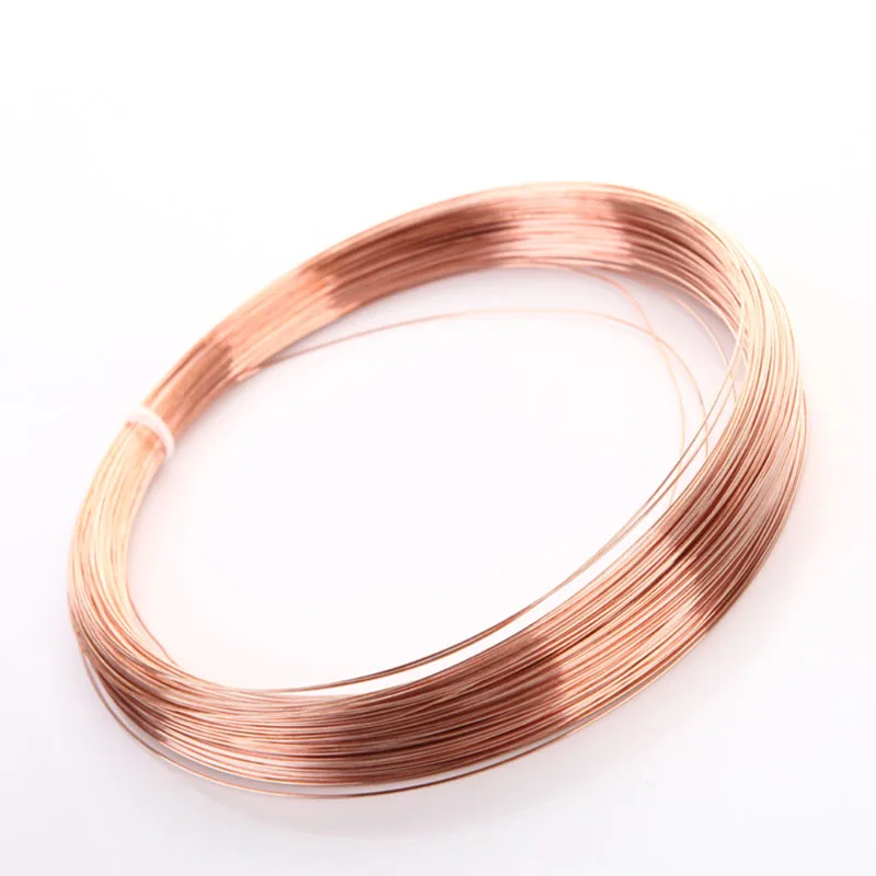 Copper Wire 99.9% Pure T2 Copper Red Copper Line Bare Wire Diameter 0.2/0.3/0.4/0.5/0.6/0.8/1/1.2/1.5/1.8/2/2.5/3mm Cable Wire