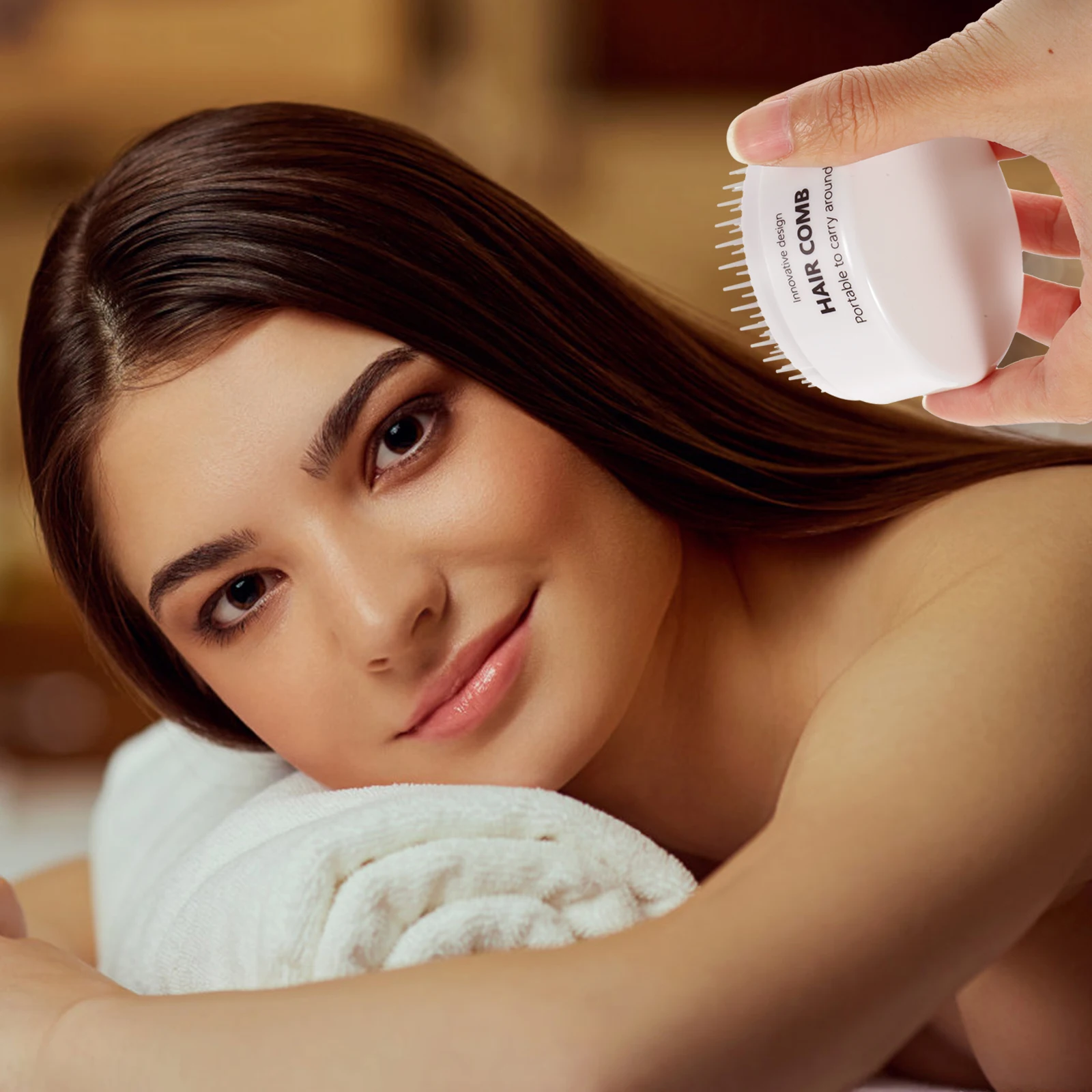 

Portable Travel Hair Brush For Women Detangling Massage Comb Lightweight Paddle Teeth Scalp Care Wet Hair Mini Styling