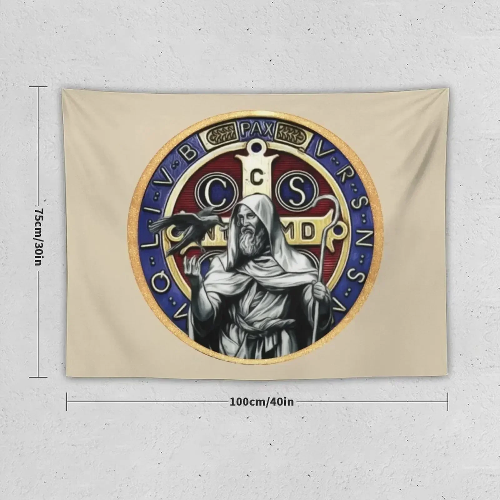 Saint Benedict Medal St Benedict Tapestry House Decoration Carpet On The Wall Home And Comfort Decor Wall Decoration Tapestry