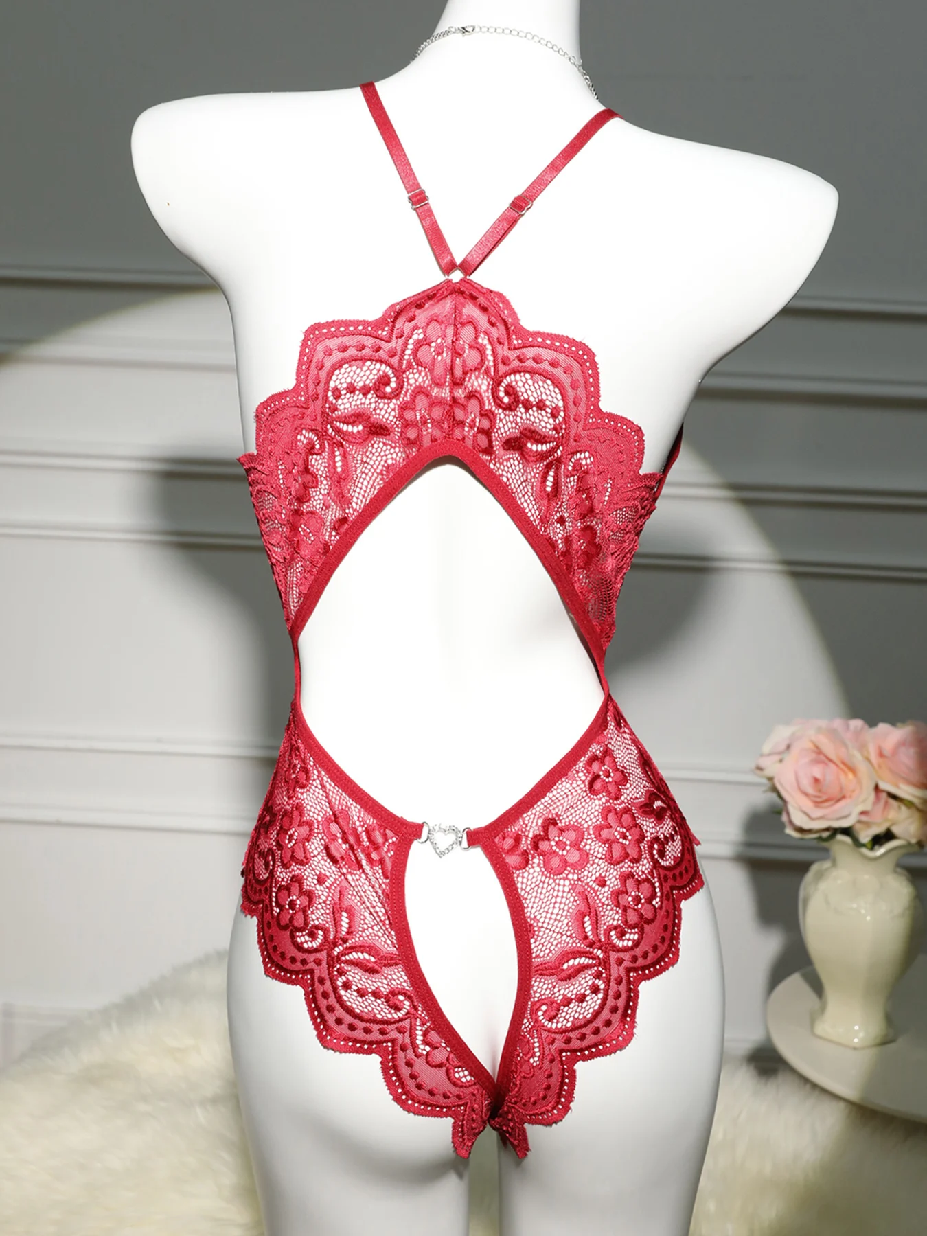 حجم كبير مجموعة الملابس الداخلية Crotchless لممارسة الجنس النساء جوفاء شفافة فستان بيبي دول ملابس نوم حمالة صدر لاسلكية وملابس داخلية موجزة