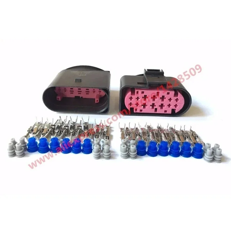 1 Pcs 14 Pin 1.5mm 3.5mm Female And Male Waterproof Auto Connector Use For Aodi  BMW  VW Automobile 1J0973737 1J0973837