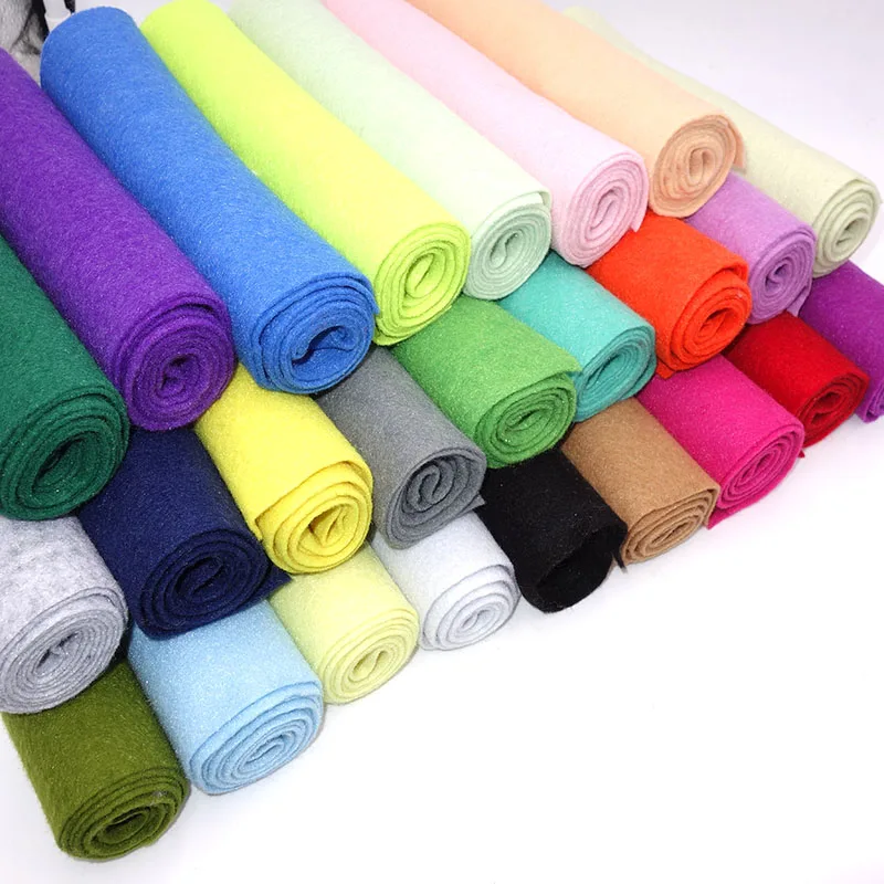 90CM Wide Soft Felt Fabric Non-woven Felt Fabric Sheet DIY Sewing Dolls Crafts Material 1.4mm Thick