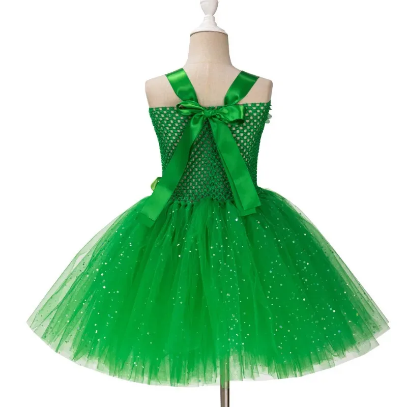 Vestido de hada de mariposa púrpura para niñas, tutús de tul con purpurina para bebé, vestido de flores con ala y lazo para el pelo, disfraz de fiesta para niños, vestidos de lentejuelas