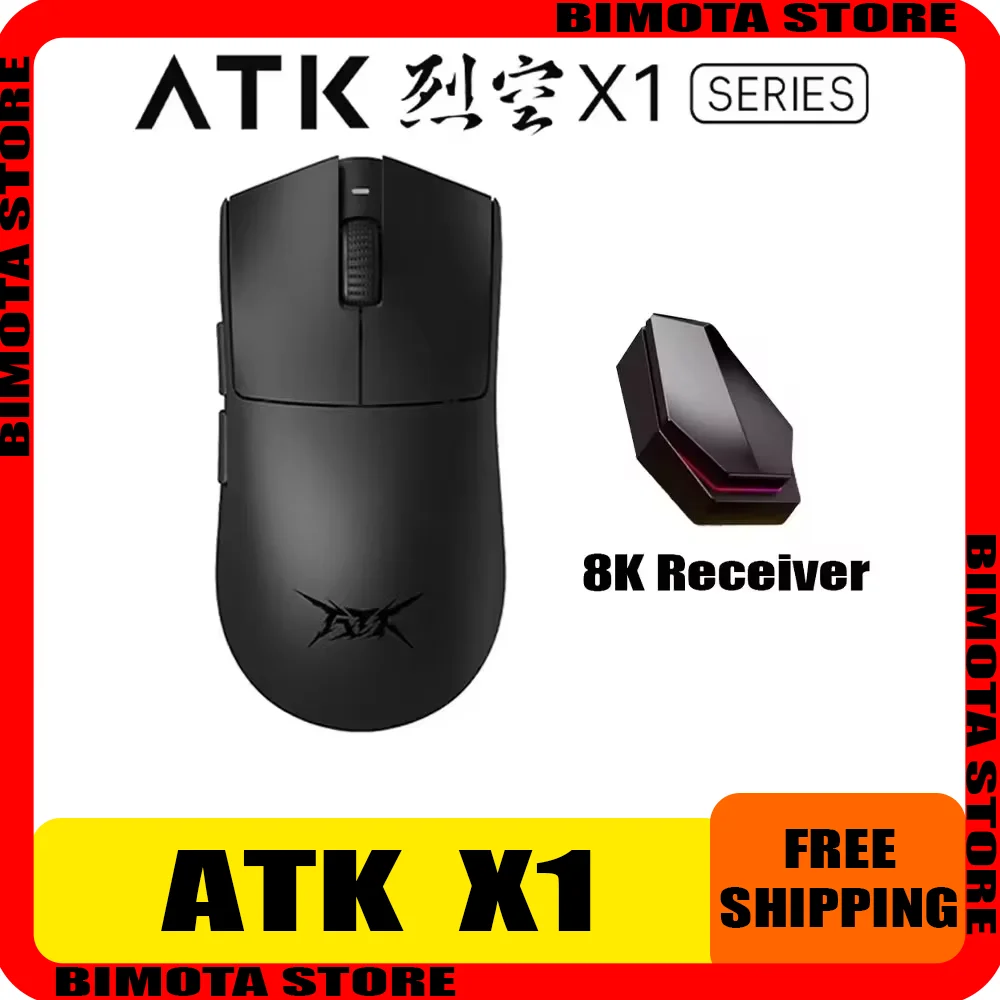 

ATK LIEKONG X1 MOSUE Blazing Sky X1 Pro Max Mouse Tri Mo Bluetooth Wireless 8k Return Paw3950 E-sports Mice Pc Accessories Gamer