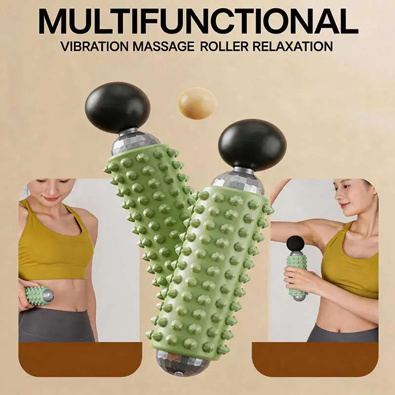 JianYouCare Yoga Portable Mini Electric Massage Stick Vibrating Muscle Massage Ball Roller 2-in-1 Portable Full-Body Foot relax view 3