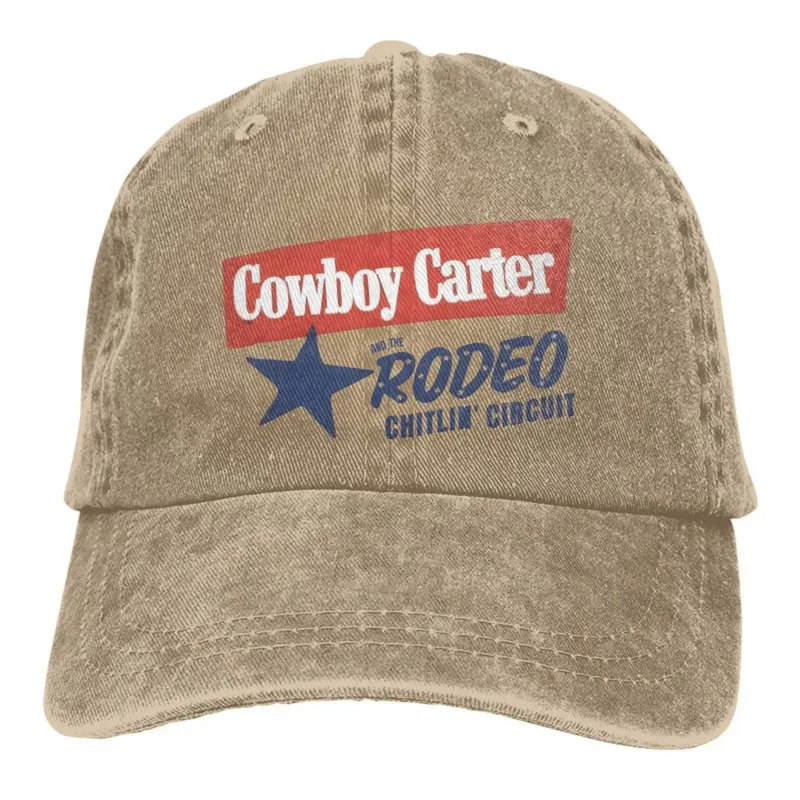 Y2K-Sombrero de vaquero Carter Beyonce para hombre y mujer, gorra de estilo clásico, desgastado, lavado, para entrenamiento al aire libre, regalo, novedad de 2024