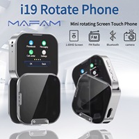 Palm Size Small Box Style Rotation Mobile Phone Touch Display Two SIM Standby Magic Voice Bluetooth Sync Music Torch Cellphone
