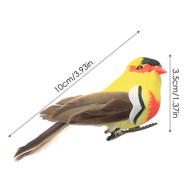 6 pz Fake Craft Birds piume di schiuma artificiale Mini uccello uccelli artificiali finta schiuma animale simulazione piuma uccelli per la decorazione