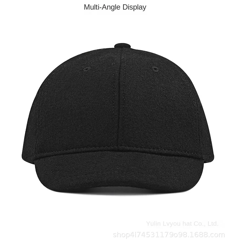 Männer kurze Rechnung Krempe Baseball mützen großer Kopf große Woll mützen männlich plus Größen Filz Leinwand Hysterese nhut 55-60cm 60-65cm – Detail 27