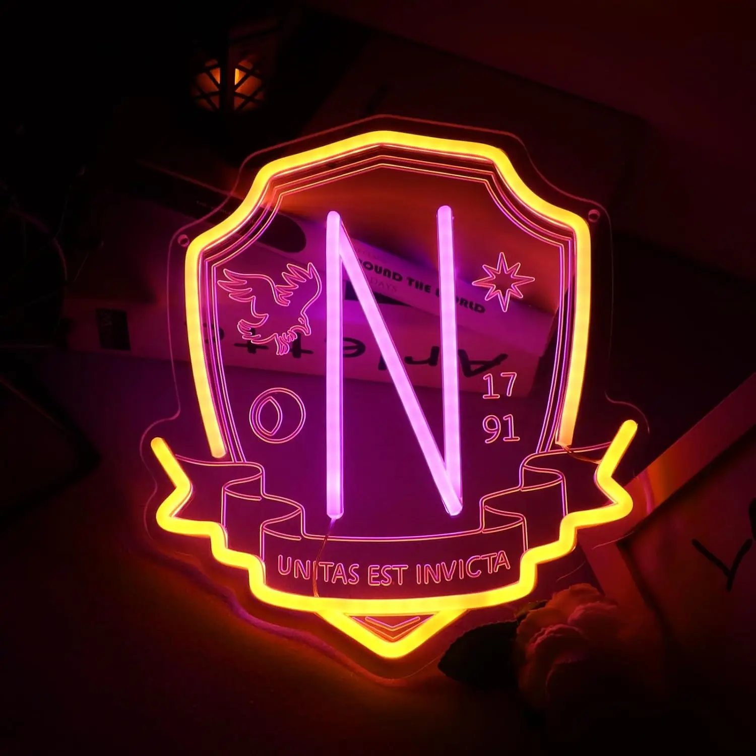 acadamy-purple-1791-neon-signs-unitas-est-invicta-led-neon-lights-dimmer-for-gothic-school-emblem-theme-party-decor-fans-gift