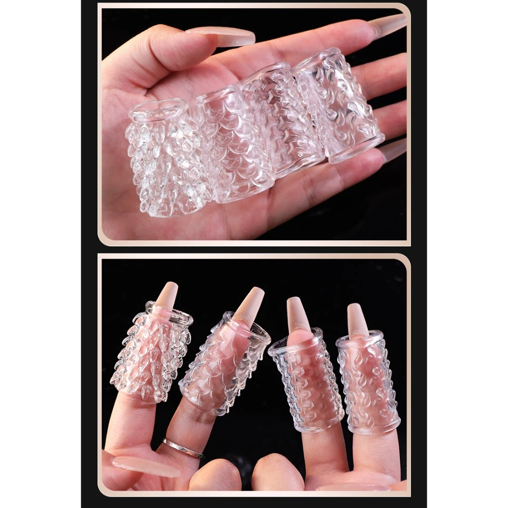 4 Styles Silicone Cock Ring Set for Men – Lock Sperm Ring with Delay Particles for Enhanced Erection & Ejaculation Control