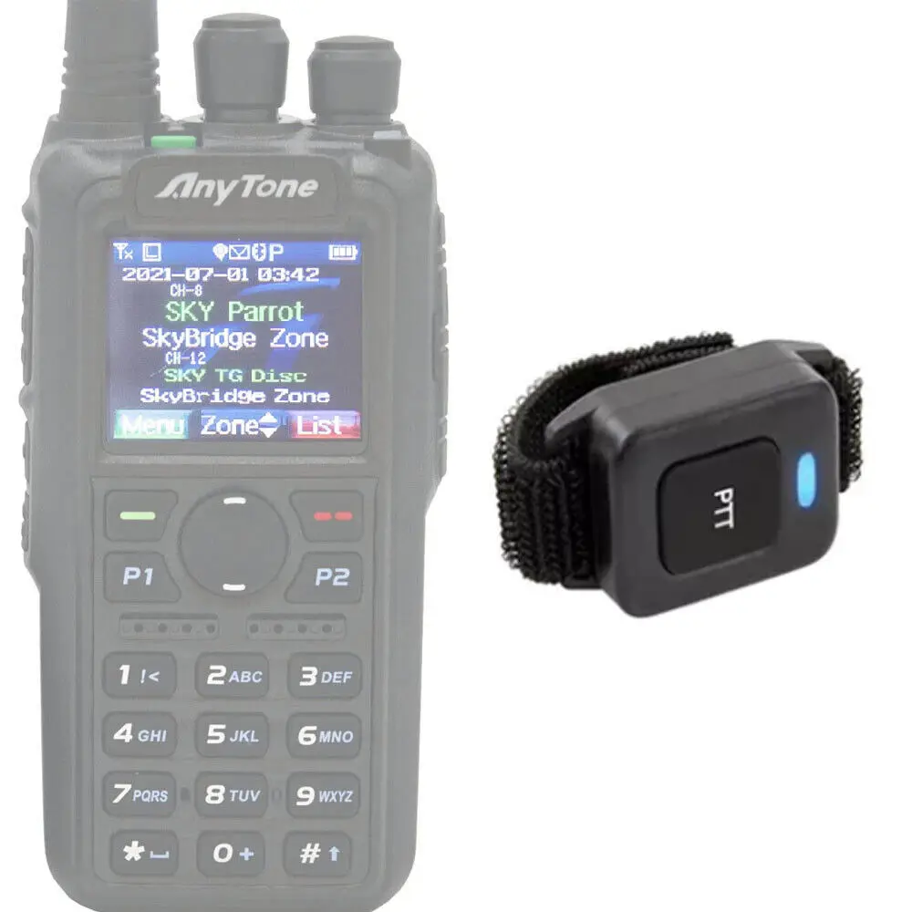 10 Uds Original Bluetooth PTT para Walkie Talkie Anytone AT-D878UV Plus AT-D578 Pro Radio bidireccional