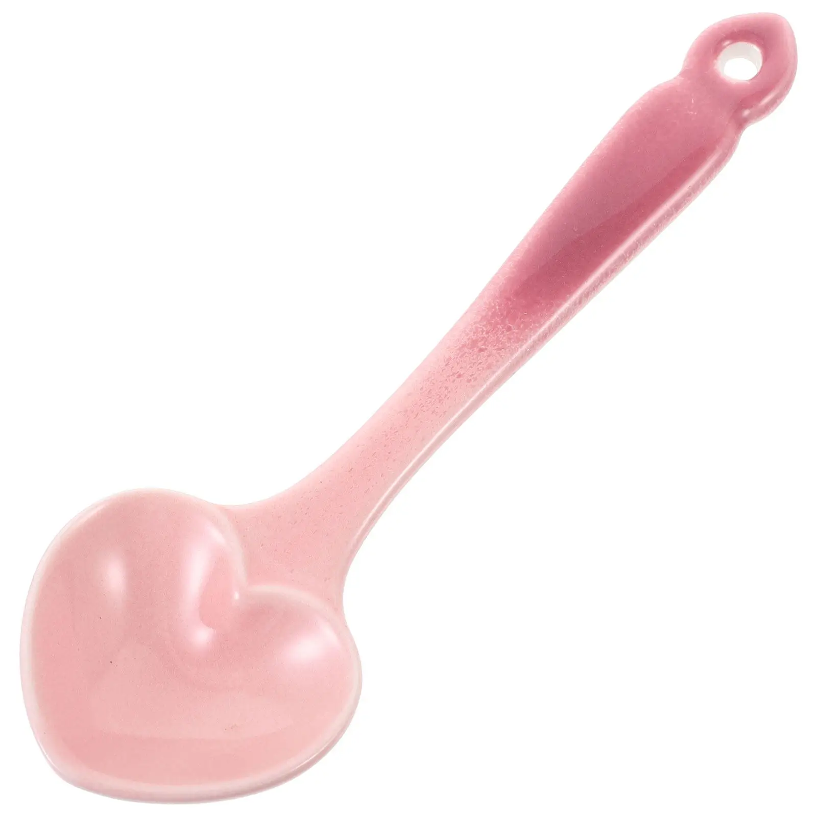 1Pcs Porcelain Heart Shaped Spoon Creative Flatware Dessert 