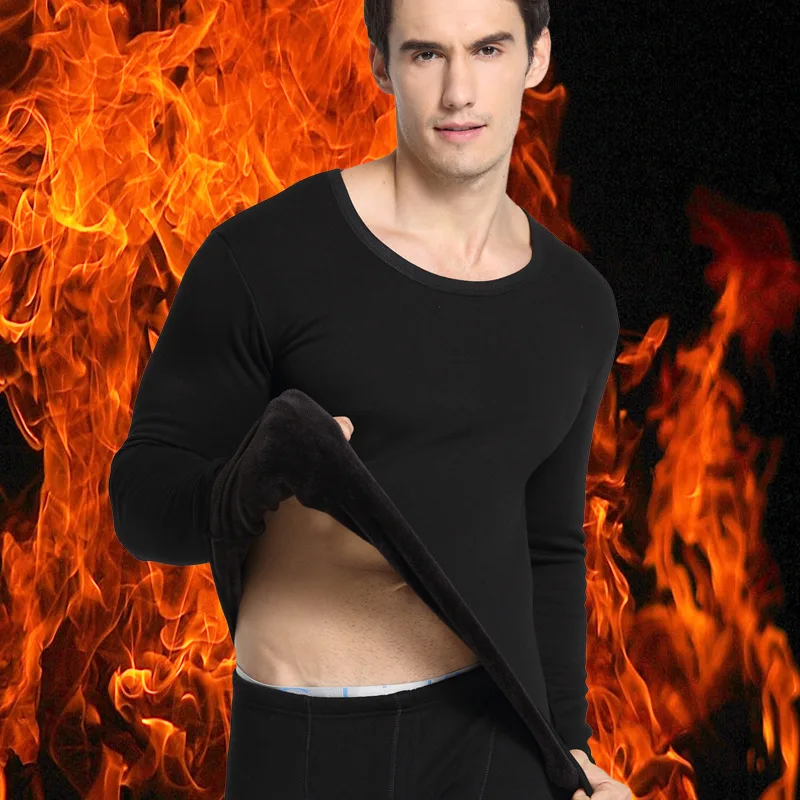 

Thermal Underwear Sets For Men Winter Long Johns Men's Clothes Thick Fleece Tops and Pants Thermal Underwear Clothing Men MY319