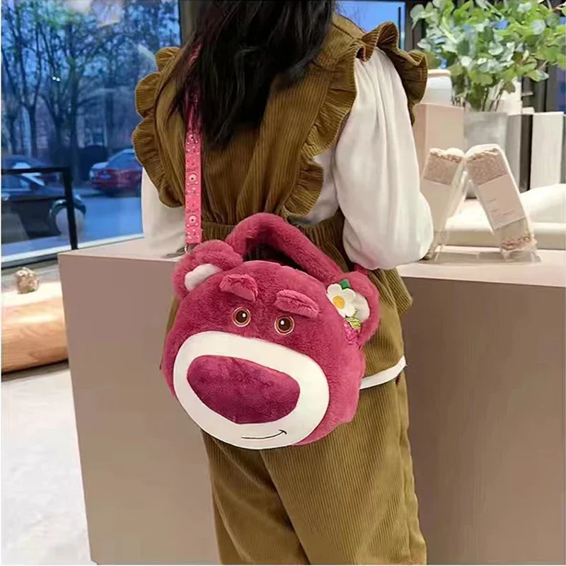 Disney Toy Story Handbag, carteira de pelúcia macia, bolsa bolsa bolsa, Lotso, aniversário, melhor presente para crianças, menina, crianças, jovem