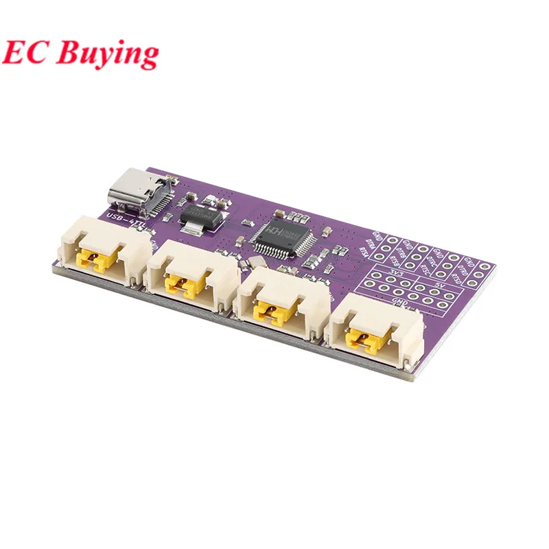 USB auf 4 8-Wege-RS485-Seriell-Port Typ C auf 4 8-Wege 485-Mehrkanal-UART TTL CH348 HUB RS485-Modul-Erweiterungsplatine YR-6028 – Detail 10