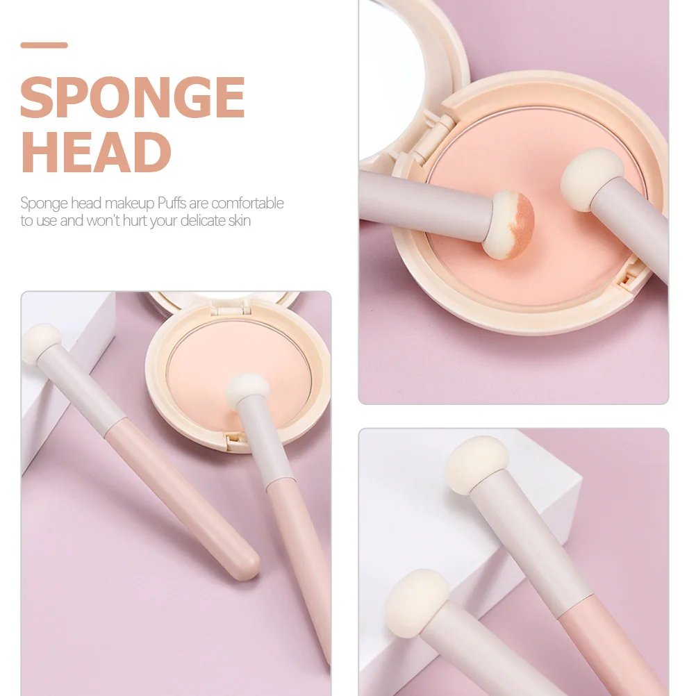 

4pcs Brush Mushroom Head Makeup Tool Soft Synthetic Bristles For Foundation Blending Concealer Applicator Supplies
