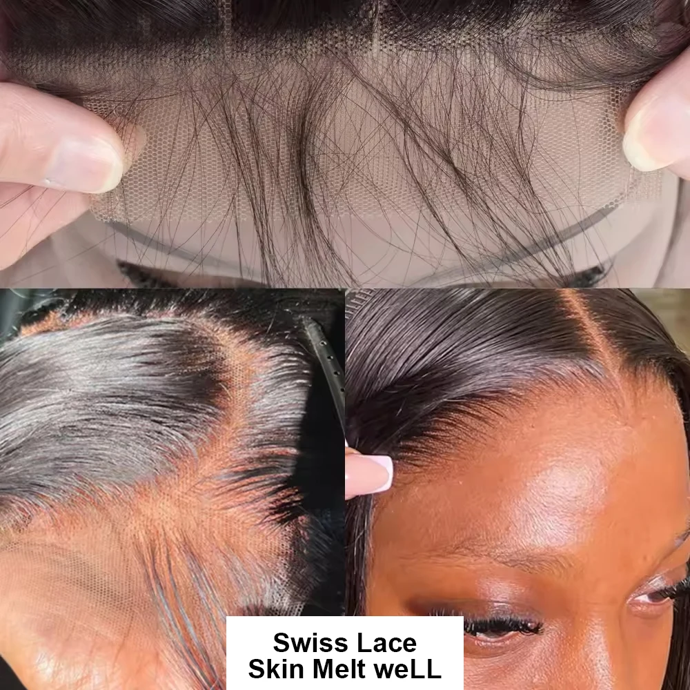 Rayas de pelo de bebé de encaje HD, 2/3/4 Uds., cabello humano rizado, borde de pelo de bebé, onda del cuerpo, línea de cabello de encaje suizo, tiras de pelo de bebé para mujeres