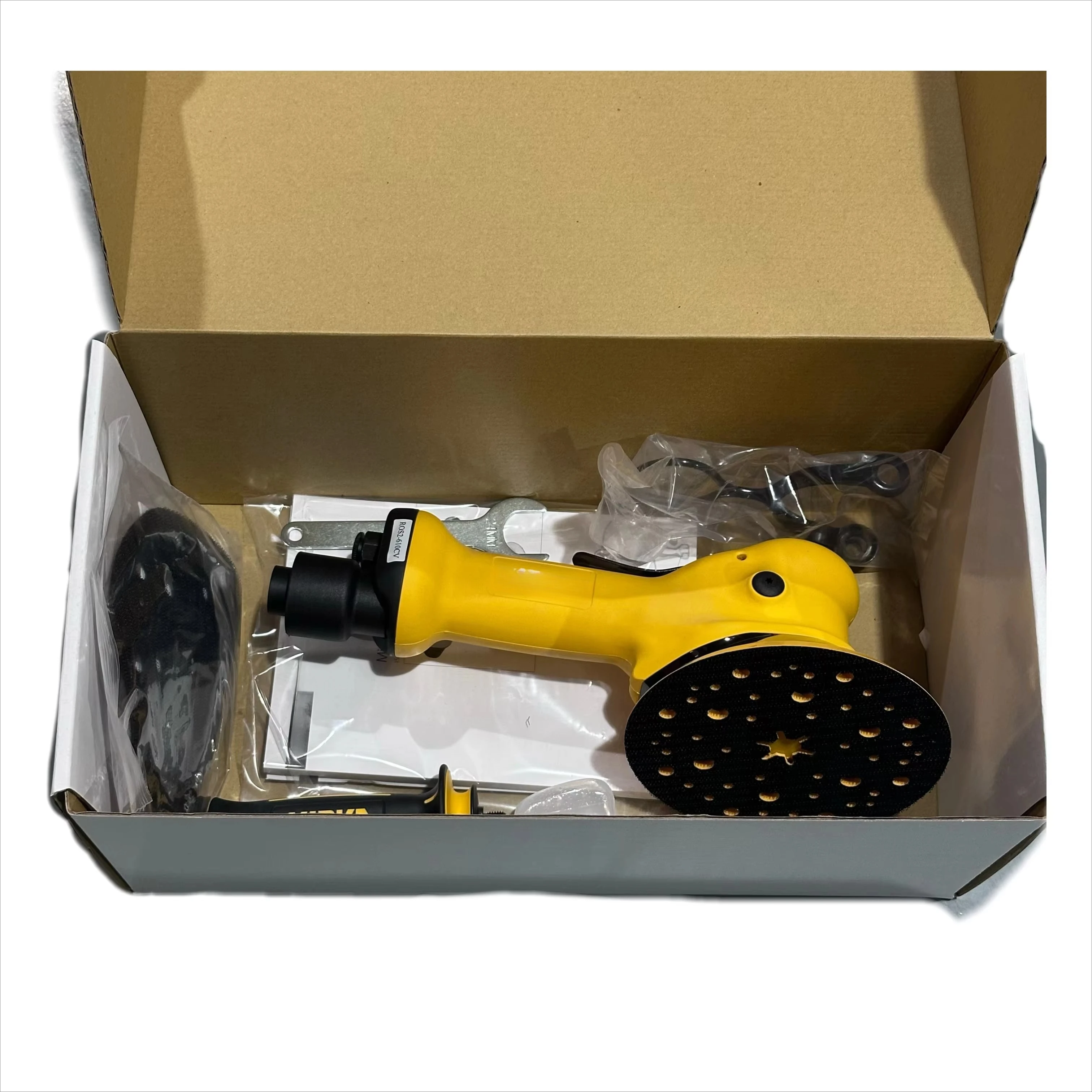 Professional Dust-Free Random Orbital Sanding Machine for Auto & Wood Sander  ROS2-610CV 150mm Dual-Handed Pneumatic Sander