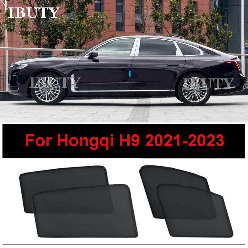 

For Hongqi H9 2021-2023 Accessories Car Sunshade Side Window Mesh Curtain Sun Visor Sunscreen Heat Insulation Sunshield Cover