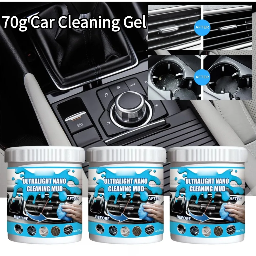 70g Car Cleaning Gel Multiuse Air Vent Magic Dust Cleaner Gel Car Interior Cleaning Dust Mud Dirt Remover Gel  Car Cleaning Tool