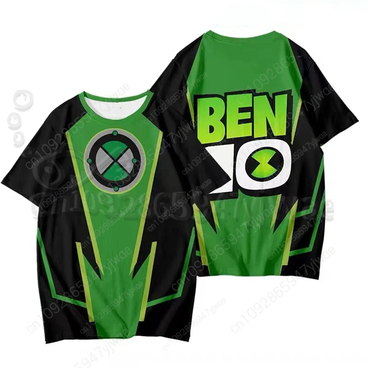American Anime Omnitrix Ben10 Cosplay Shirt 3D Ben Tennyson Print 3D Grafik T-Shirt Harajuku Y2k Top Sommer Eltern-Kind-Outfits – Detail 12