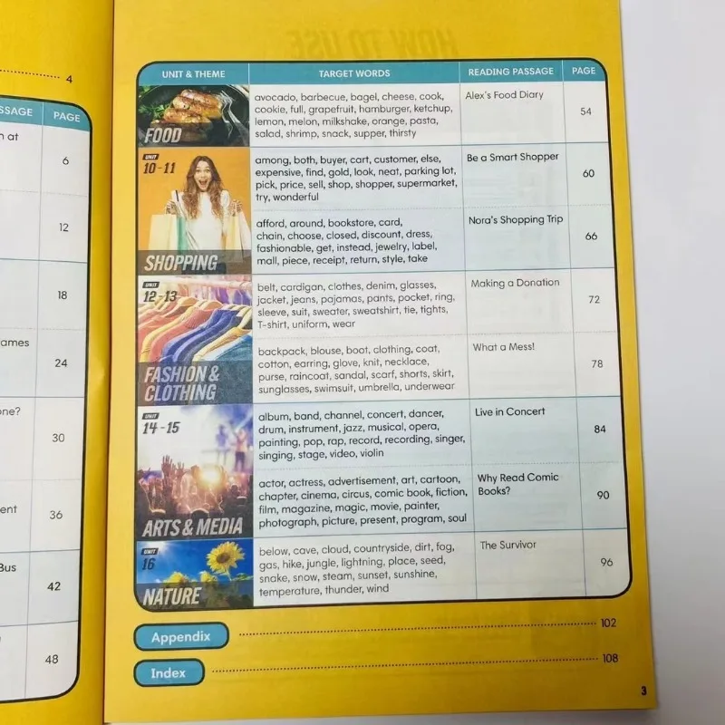 4 Books/Set 2000 Core English Words Primary School Common Vocabulary Dictionary Level 1-4