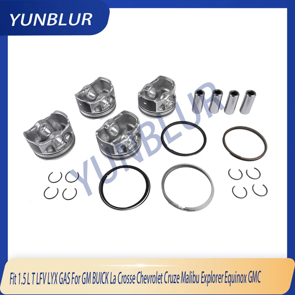 

STD Engine Parts Piston & Rings Set Fit 1.5 L T LFV LYX GAS For GM BUICK La Crosse Chevrolet Cruze Malibu Explorer Equinox GMC