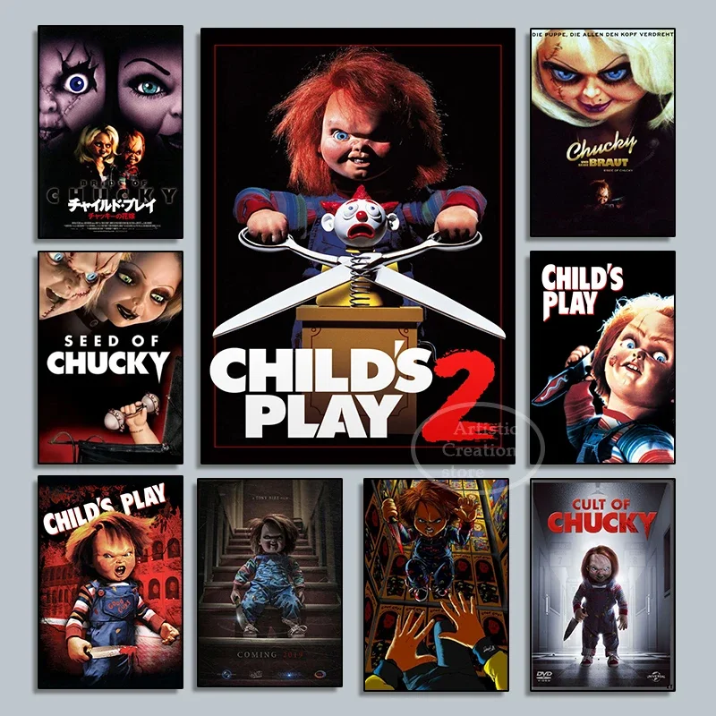 Classic Chucky Poster Horror Movie Character Wall Art HD Prints Canvas Painting Picture for Living Room Club Home Decor Cuadros