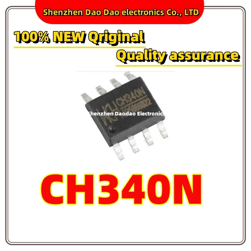 

10Pcs CH340N Sop-8 USB serial port IC chip New original