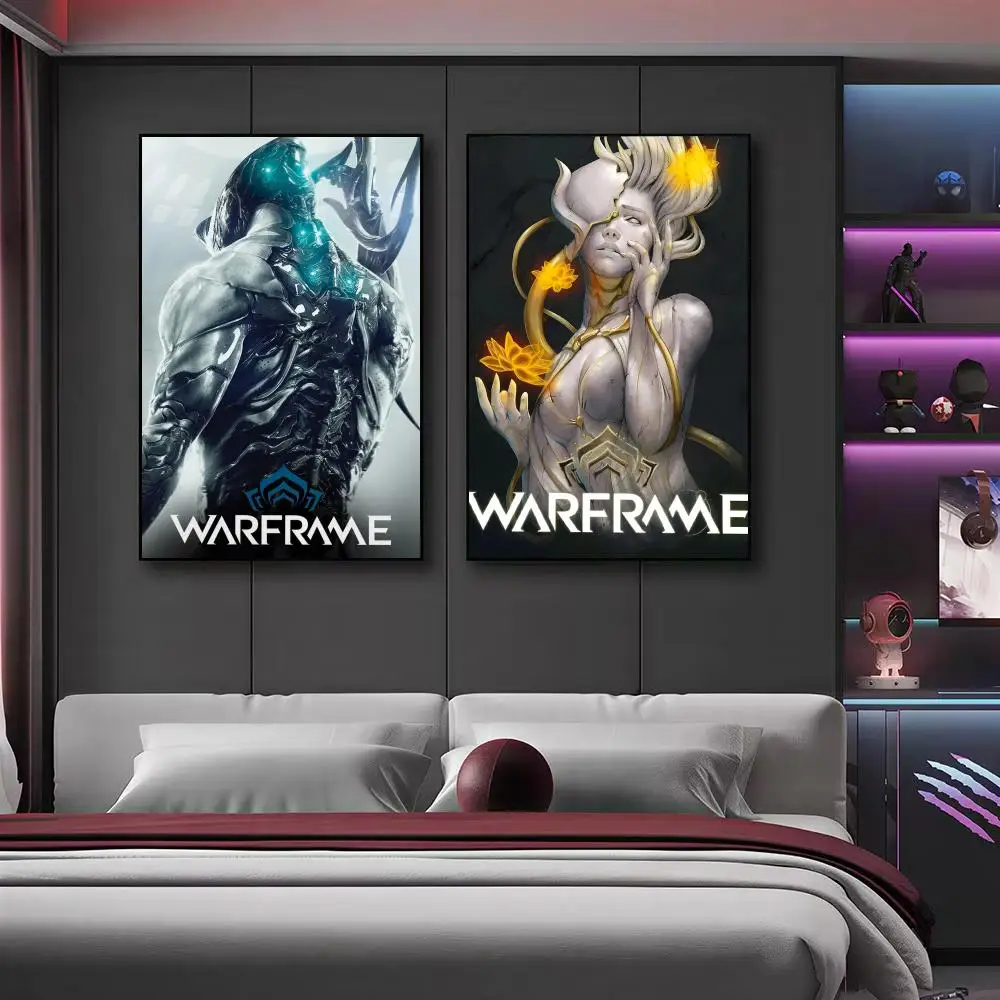 Game W-Warframe futuristic sci-fi Poster Modern Aesthetic Canvas Wall Art Poster Cool Room Stuff Bedroom Decor view 3