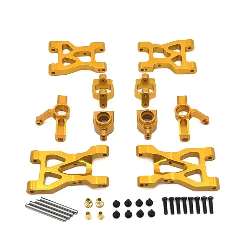 Metal Upgrade, Front And Rear Swing Arms, Pull Rod, Steering Cup, C-Seat, Set, For WLtoys 1/10 104072 RC Car Parts