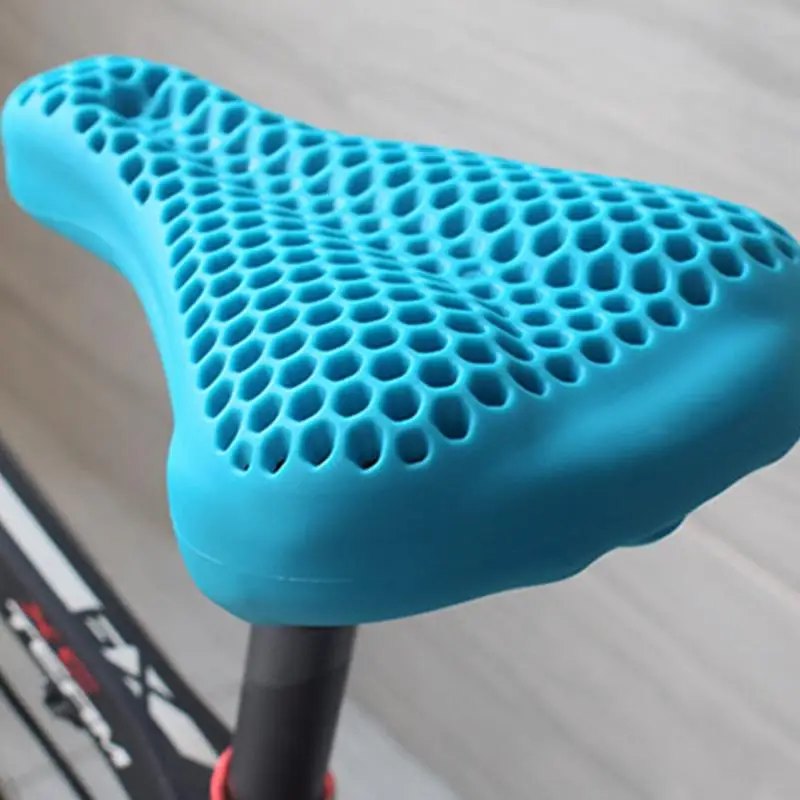 Bicycle Saddle Silicone Seat Cover for Cycling Honeycomb Design Saddle Cover anti-slip shock absorption Saddle Cover for Bike