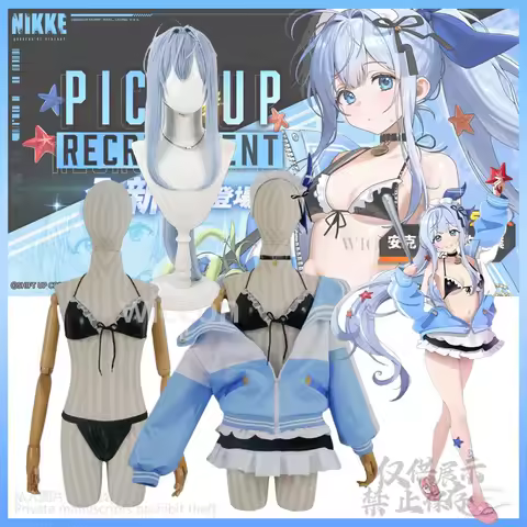 Anime Game NIKKE The Goddess Of Victory Cosplay Anchor Bikini Kawaii Coat Dress Maid Lolita Wigs For Girls Woman Cos Customized