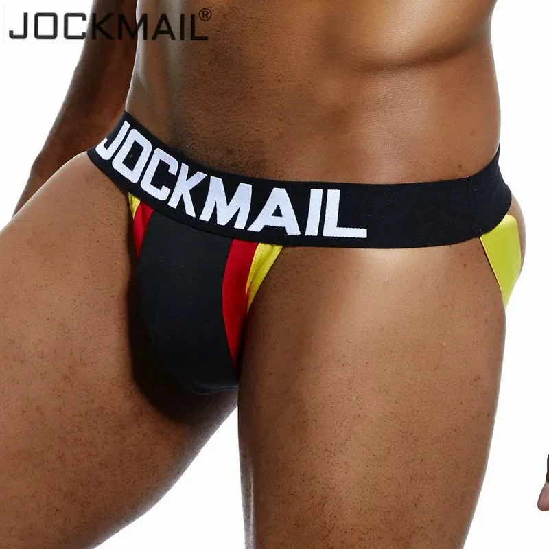 JOCKMAIL Sexy Men Underwear Jockstrap Cotton Low waist Jocks Bikini G-strings Men thong Male panties Briefs Gay underwear Penis