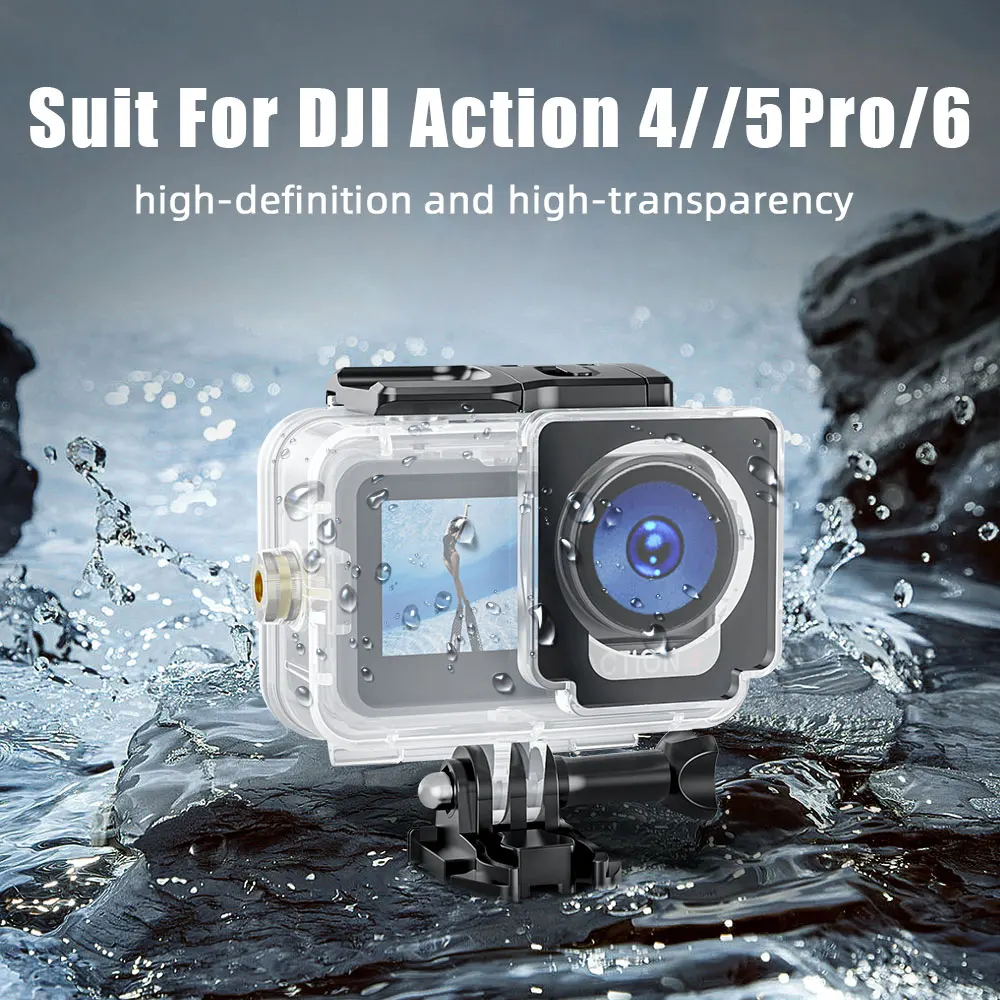 Seafrogs Underwater Camera Housing 40M/131FT Depth for DJI Action 4 / 5/  Models Durable Waterproof Case for Dive Photography