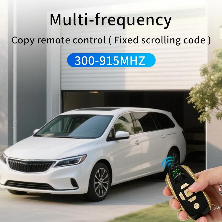 20 in 1 Universal Garage Door Remote Control Clone Multi Frequency 300-915MHz 433Mhz Key Duplicator Rechargeable Gate Controller - view 4