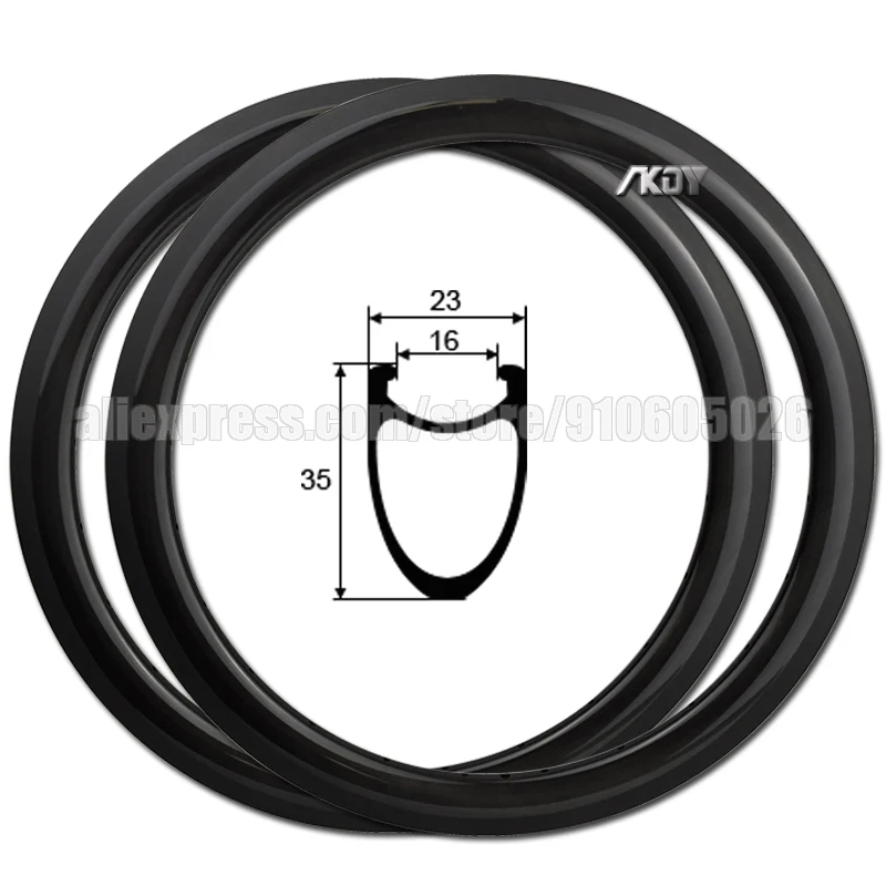 AKOY 451 Rim Carbon Fiber 28H 36H 20x1 1/8 3/8