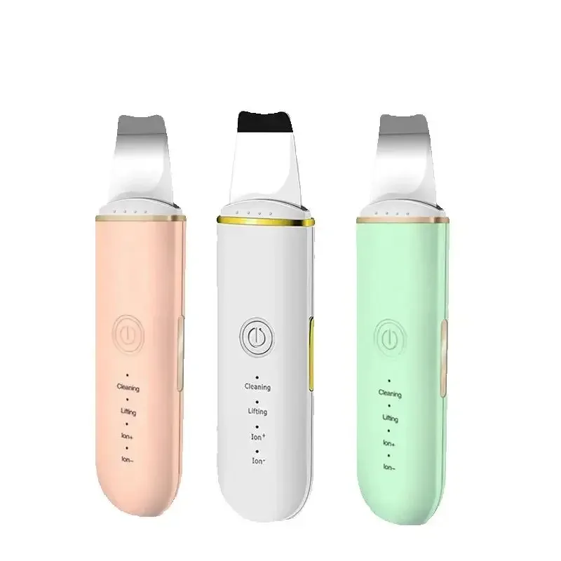 جهاز تنظيف البشرة بالموجات فوق الصوتية تنظيف أيون الوجه ملعقة تهتز إلى الرؤوس السوداء حب الشباب آلة شد الوجه #1