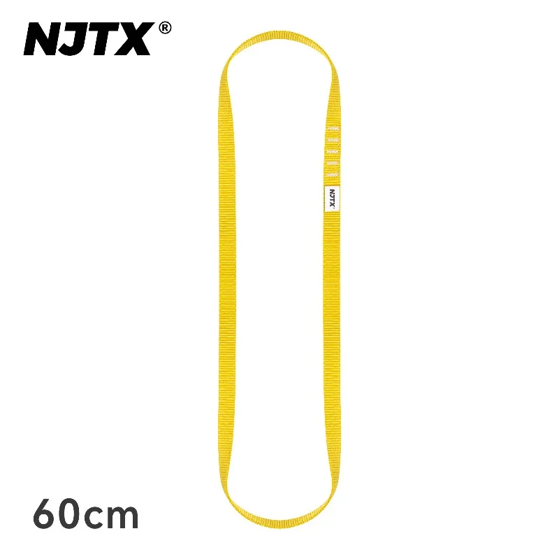 NJTX Mountaineering Rock Climbing 18mm Polyester Flat Belt Ring Aerial Work Rescue Forming Anchor Point Flat Belt