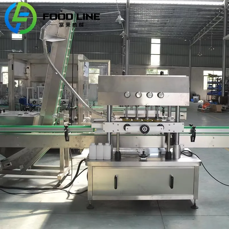 Industrial Bottle Capping System Automatic Cap Tightener with PLC Control and Adjustable Parameters