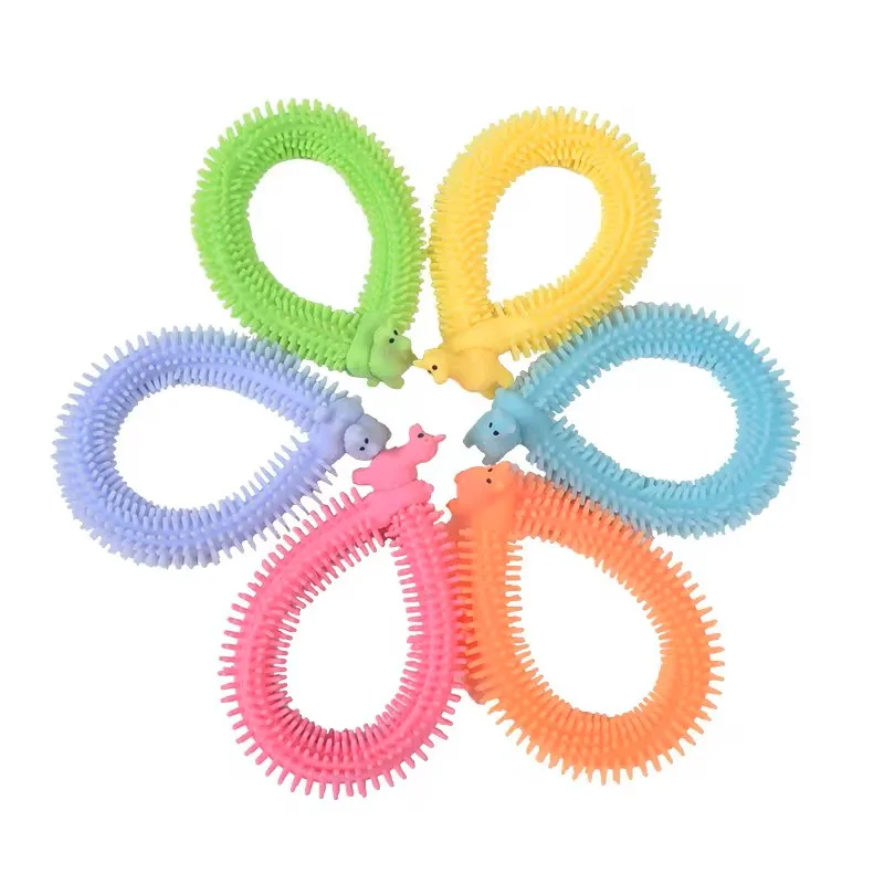 1-12PCS Alpaca Elastic Rope Violin Toy Long Noodles Elastic Toy Children\'s Stress Relief Toy Autism Toy Sensory Toy Gift Filler