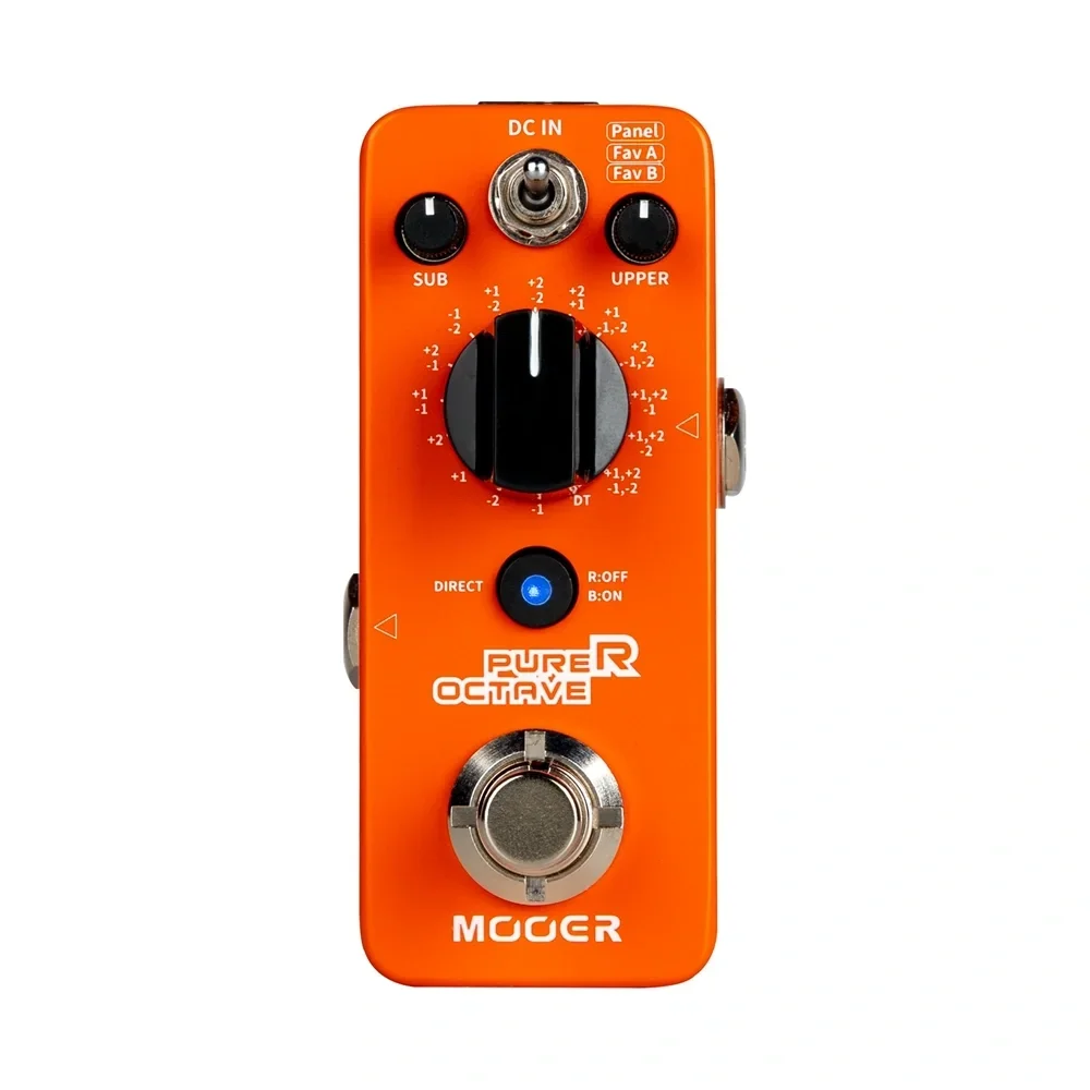 MOOER Purer Octave Guitar Pedal - 15 Octave Modes 3 Working Modes Switchable Dry Signal for Electric Guitar Effects