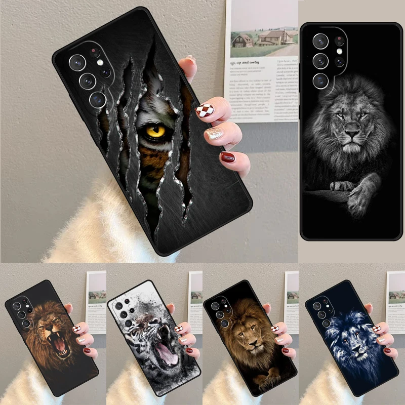 Animal Lion Wolf Tiger Phone Case for Samsung Galaxy note 10 pro S26 Ultra S23 S24 FE S25 S21 S22 PLUS shockproof Cove