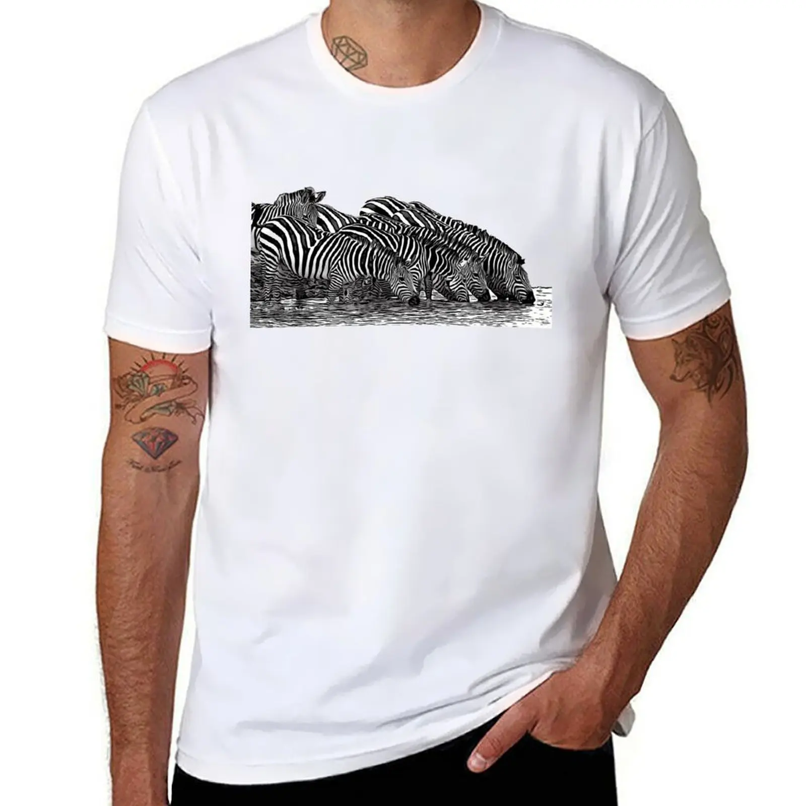 

zebra family T-Shirt man t shirts for men casual graphic t shirts for man T-Shirt