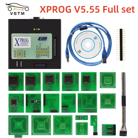 Xprog 5.55 X-prog M Box 5.55 New Authorization V5.55 X-PROG M Metal Box Auto ECU Programmer Tool X Prog M5.55 Full Adapters